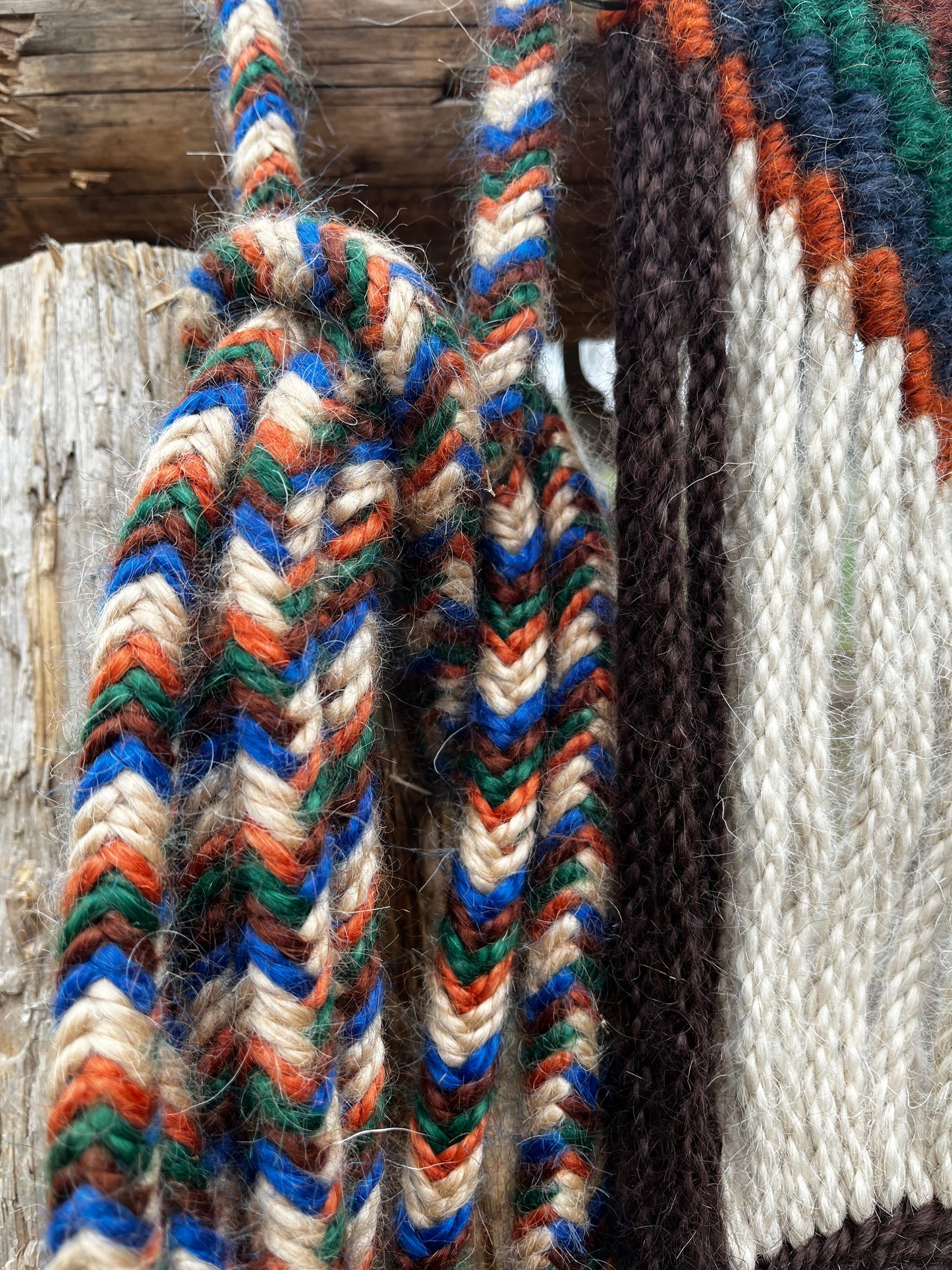 Mecate en mohair BLUE GREEN TWIST