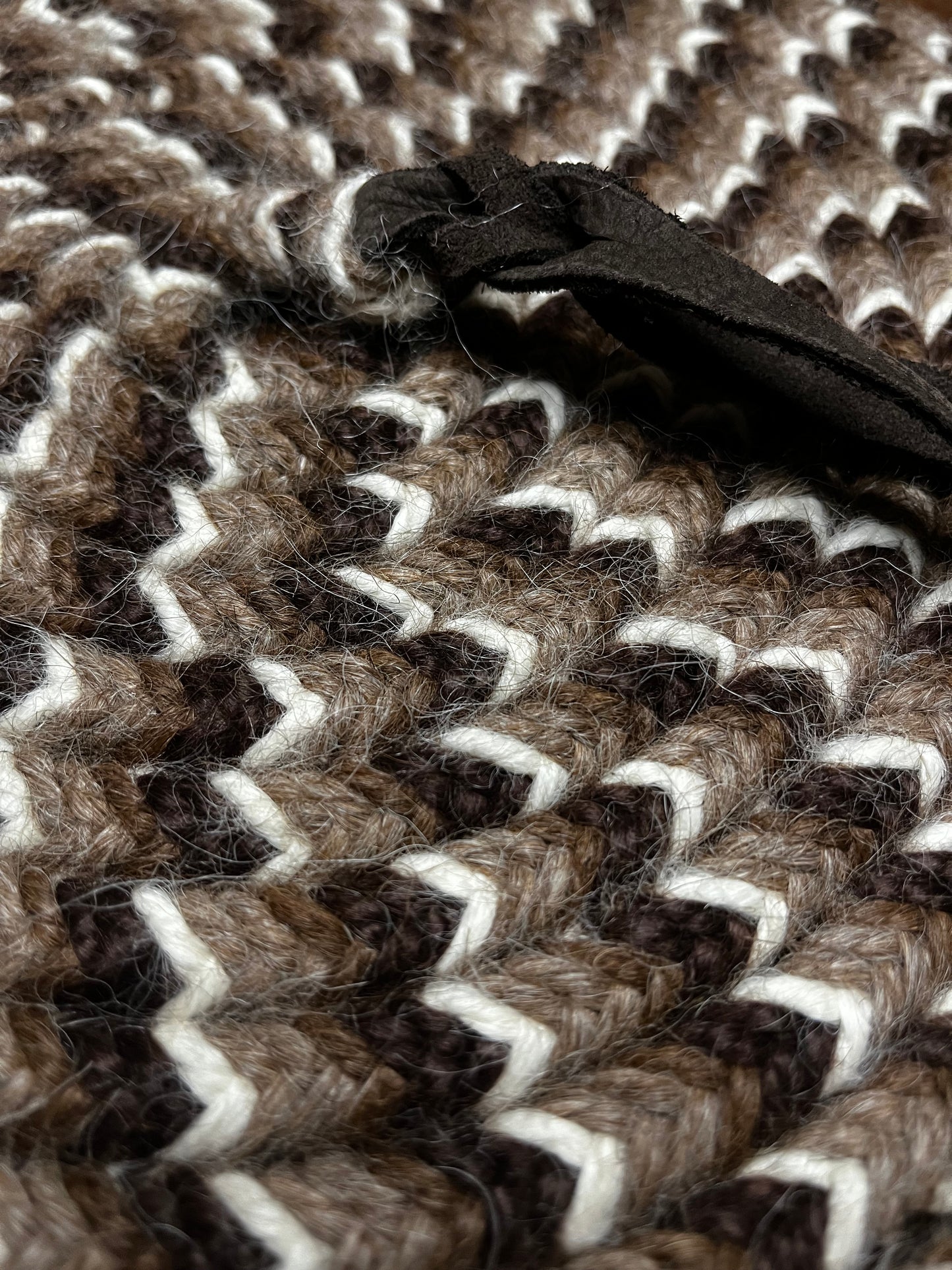 Alpaga Mohair Brun Medium Light Blanc